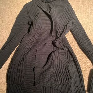 Long black cardigan
